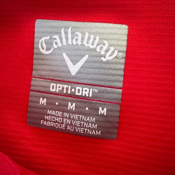 Men's Callaway Opti Dri Short Sleeve Polo Golf Shirt Size M Medium - Picture 4 of 4